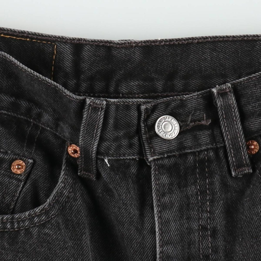 90'S Levi's 505 Black Denim Tapered Jeans, Men's Size W30 (approx.), Vintage cotton black type Vintage Second Hand