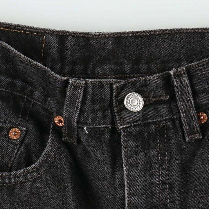 90'S Levi's 505 Black Denim Tapered Jeans, Men's Size W30 (approx.), Vintage cotton black type Vintage Second Hand