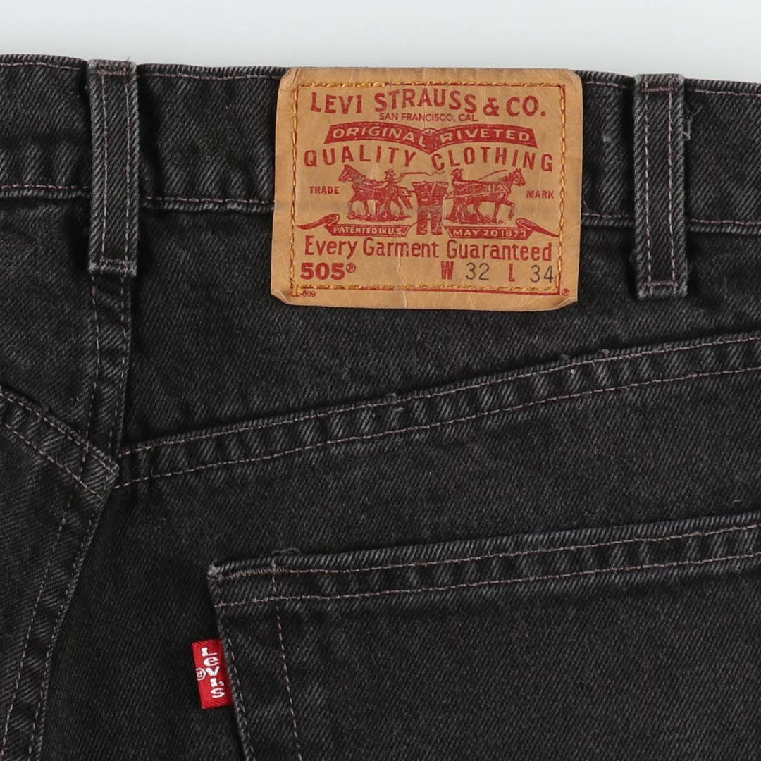90'S Levi's 505 Black Denim Tapered Jeans, Men's Size W31 (approx.), Vintage cotton black type Vintage Second Hand