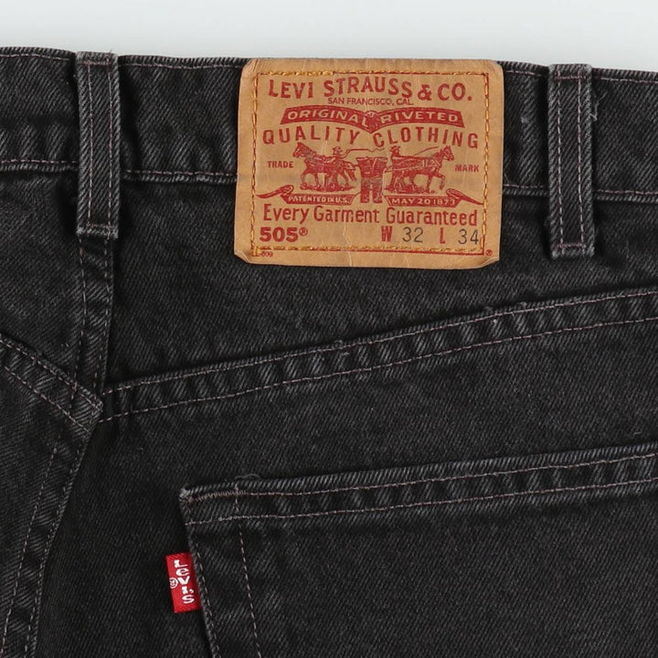 90'S Levi's 505 Black Denim Tapered Jeans, Men's Size W31 (approx.), Vintage cotton black type Vintage Second Hand