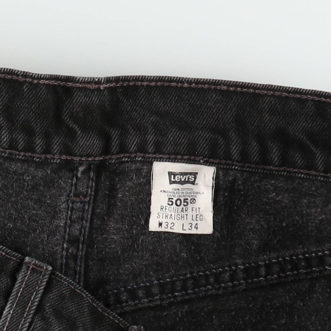 90'S Levi's 505 Black Denim Tapered Jeans, Men's Size W31 (approx.), Vintage cotton black type Vintage Second Hand