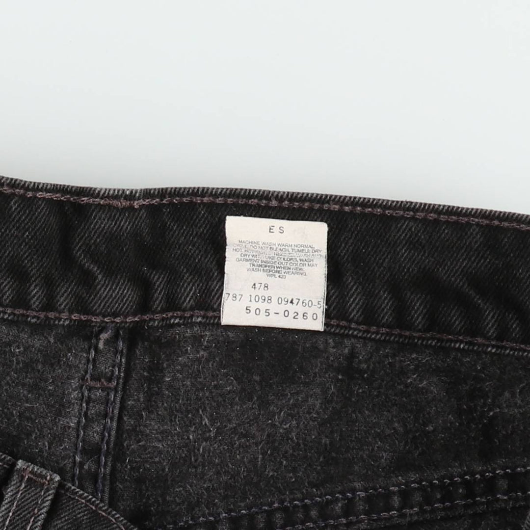 90'S Levi's 505 Black Denim Tapered Jeans, Men's Size W31 (approx.), Vintage cotton black type Vintage Second Hand