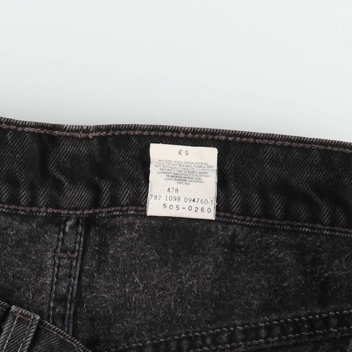 90'S Levi's 505 Black Denim Tapered Jeans, Men's Size W31 (approx.), Vintage cotton black type Vintage Second Hand