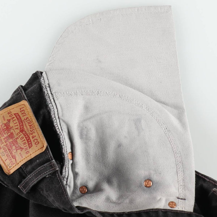 90'S Levi's 505 Black Denim Tapered Jeans, Men's Size W31 (approx.), Vintage cotton black type Vintage Second Hand
