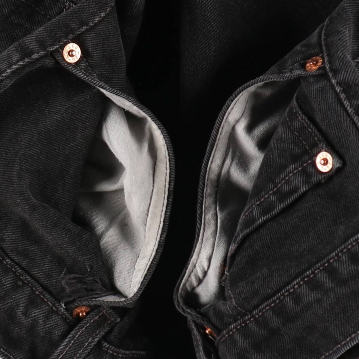 90'S Levi's 505 Black Denim Tapered Jeans, Men's Size W31 (approx.), Vintage cotton black type Vintage Second Hand