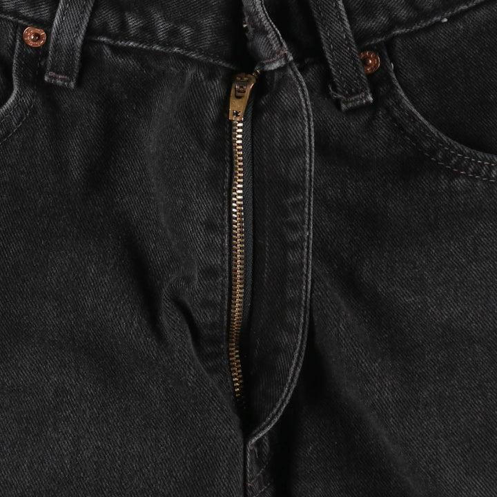 00'S Levi's 505 REGULAR FIT STRAIGHT LEG black denim tapered denim pants for men, size w33 cotton black type Vintage Second Hand