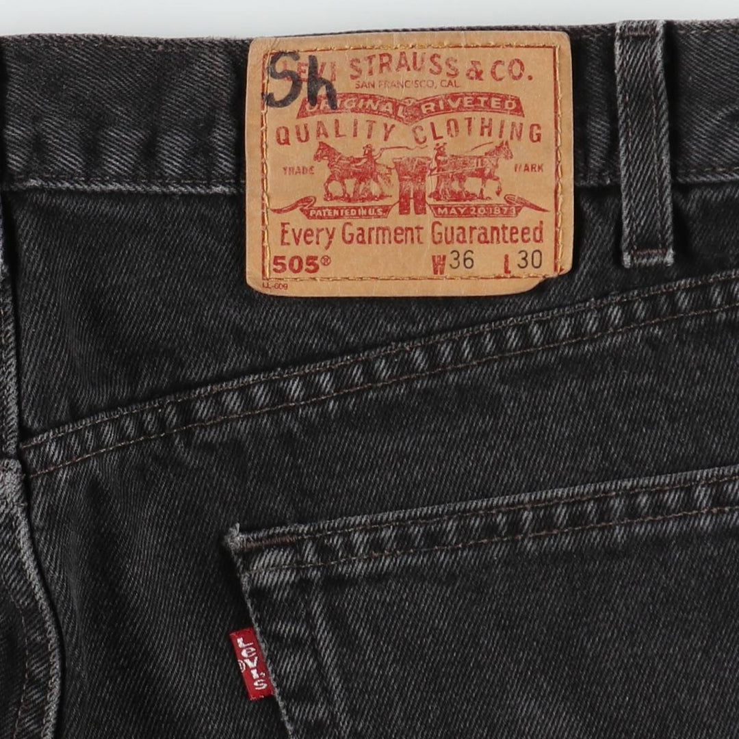 Levi's 505 Black Denim Tapered Denim Pants for Men, W35 equivalent unclear black type Vintage Second Hand