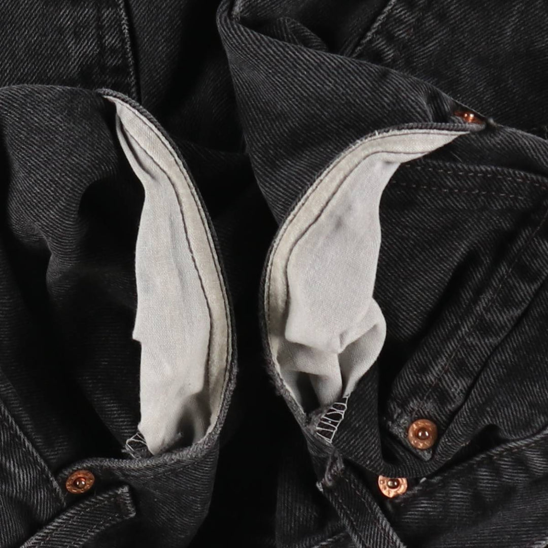 Levi's 505 Black Denim Tapered Denim Pants for Men, W35 equivalent unclear black type Vintage Second Hand