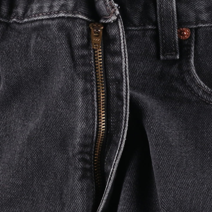 00'S Levi's 505 REGULAR FIT STRAIGHT LEG black denim tapered denim pants for men, size w35 cotton black type Vintage Second Hand