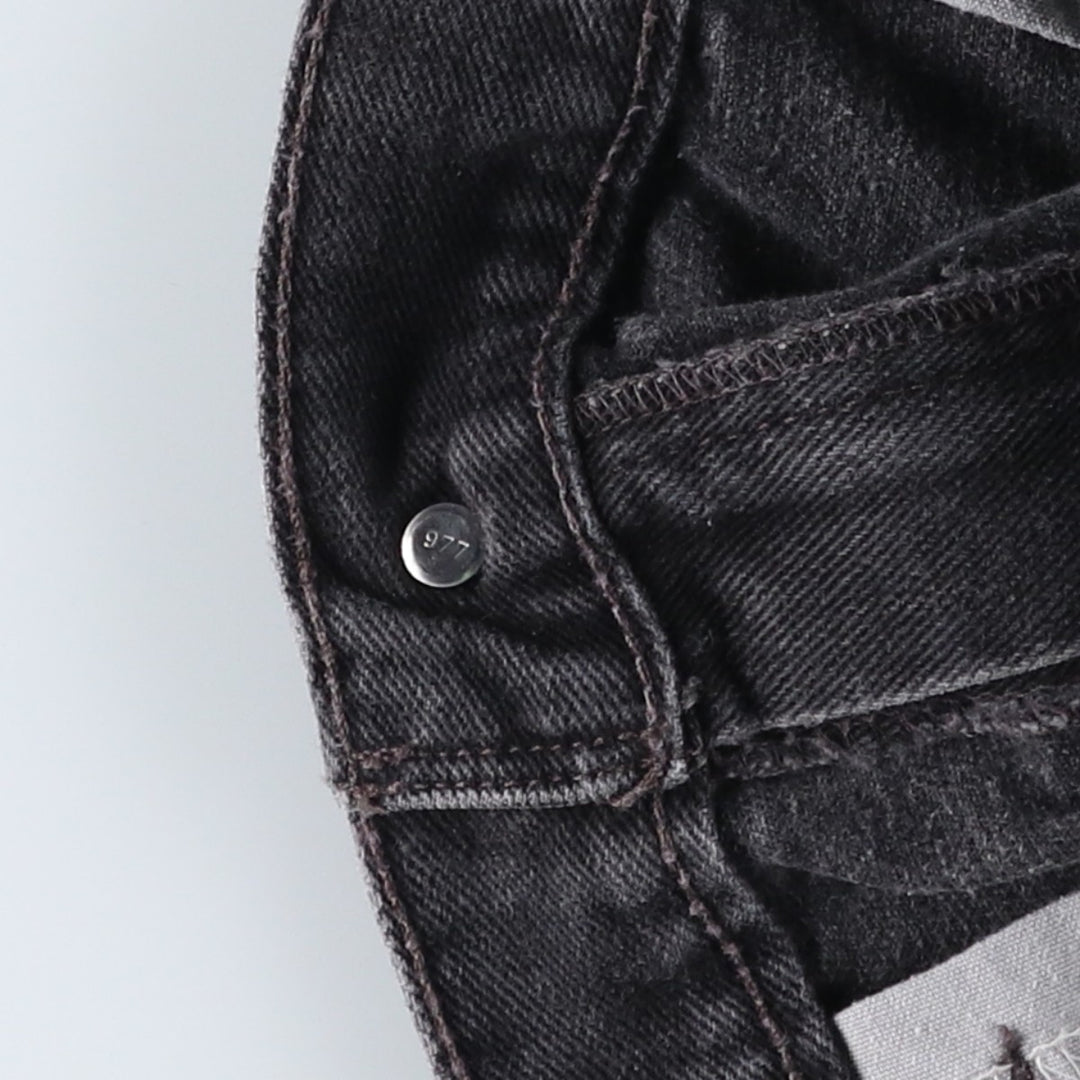 00'S Levi's 505 REGULAR FIT STRAIGHT LEG black denim tapered denim pants for men, size w35 cotton black type Vintage Second Hand