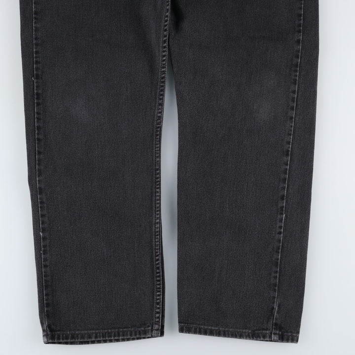 00'S Levi's 505 REGULAR FIT STRAIGHT LEG black denim tapered denim pants for men, size w35 cotton black type Vintage Second Hand
