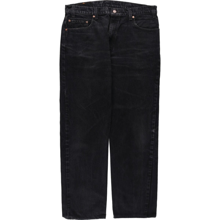 90'S Levi's 505-0260 Regular Fit Straight Leg Black Denim Tapered Jeans, Made in USA, Men's Size W37 (approx.) cotton black type Vintage Second Hand