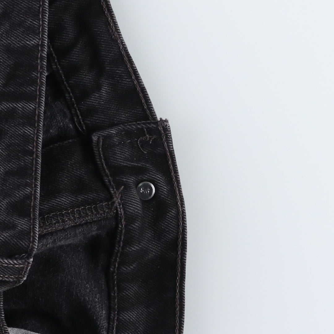 90'S Levi's 505-0260 Regular Fit Straight Leg Black Denim Tapered Jeans, Made in USA, Men's Size W37 (approx.) cotton black type Vintage Second Hand