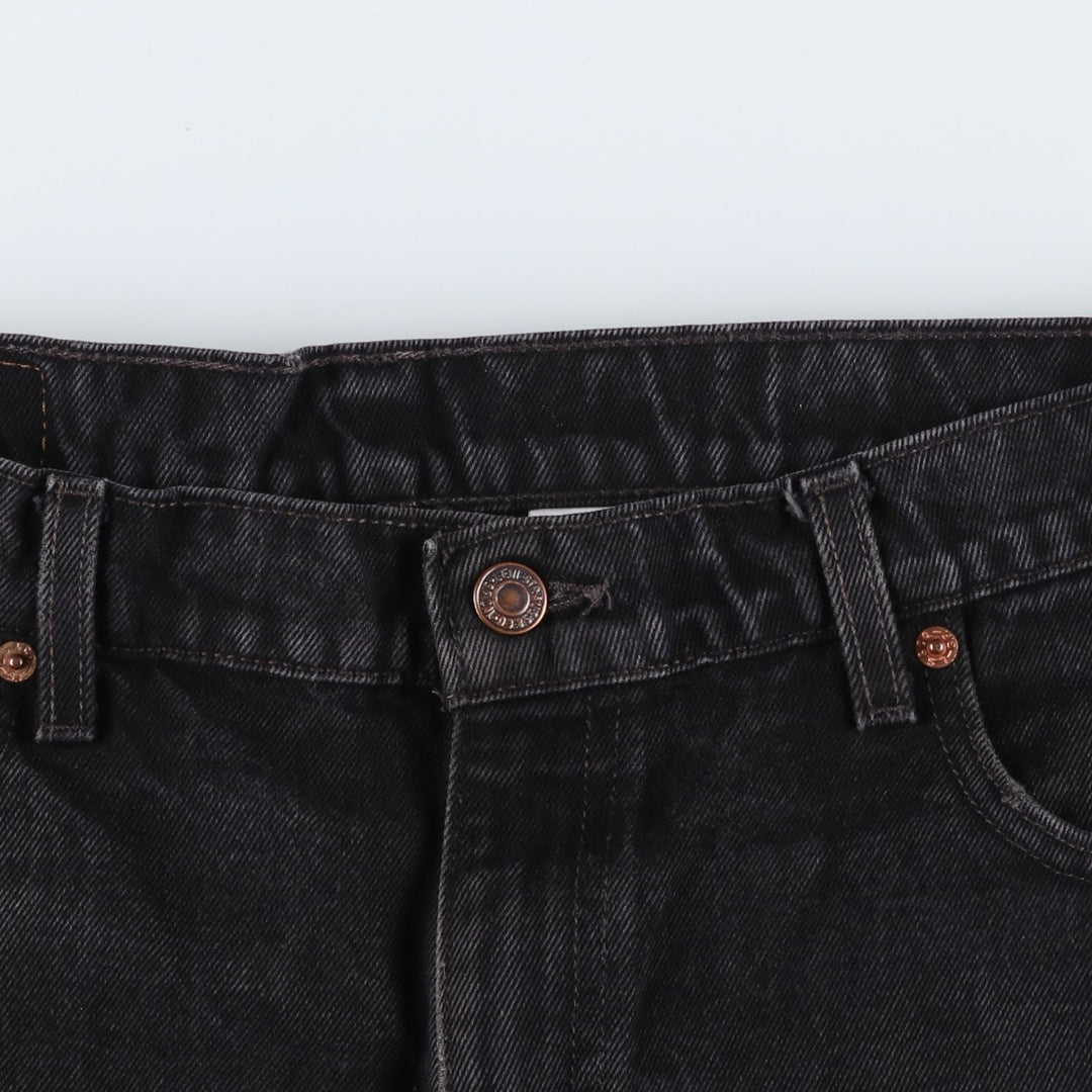 90'S Levi's 505-0260 Regular Fit Straight Leg Black Denim Tapered Jeans, Made in USA, Men's Size W37 (approx.) cotton black type Vintage Second Hand