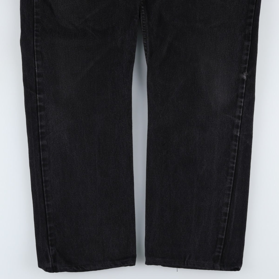 90'S Levi's 505-0260 Regular Fit Straight Leg Black Denim Tapered Jeans, Made in USA, Men's Size W37 (approx.) cotton black type Vintage Second Hand