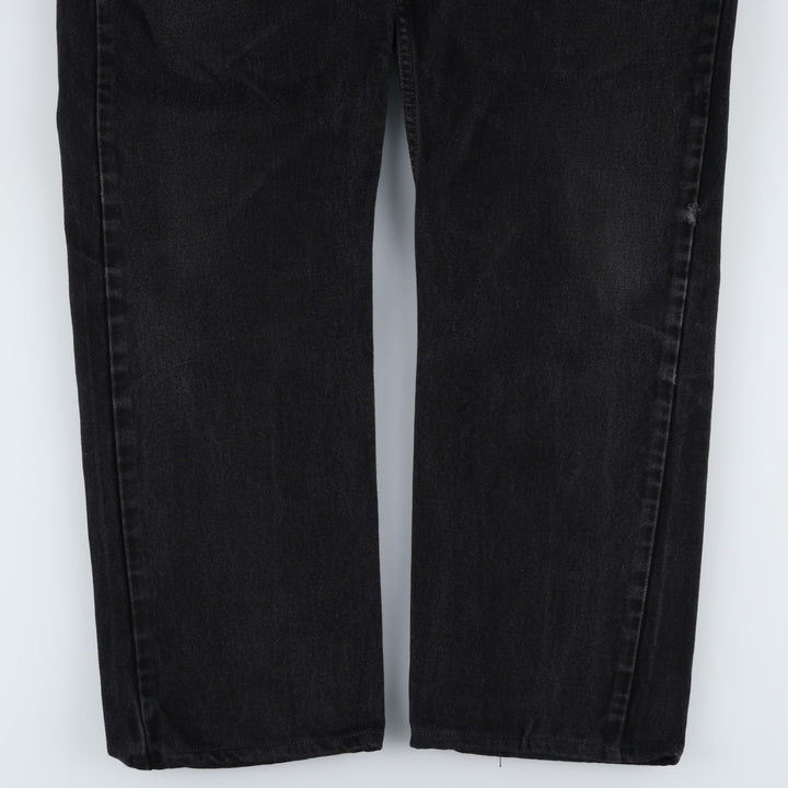 90'S Levi's 505-0260 Regular Fit Straight Leg Black Denim Tapered Jeans, Made in USA, Men's Size W37 (approx.) cotton black type Vintage Second Hand