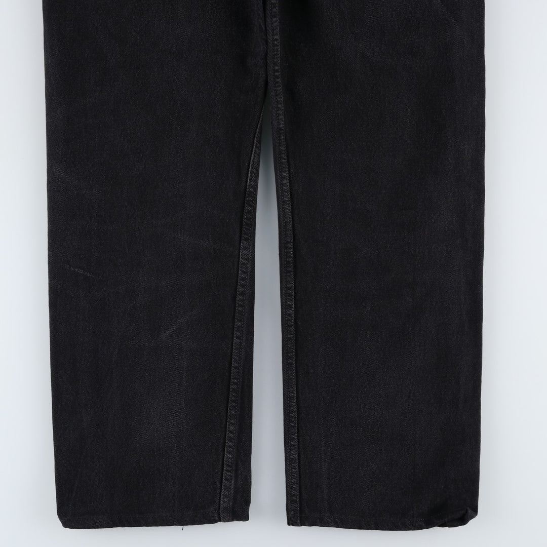 90'S Levi's 505-0260 Regular Fit Straight Leg Black Denim Tapered Jeans, Made in USA, Men's Size W37 (approx.) cotton black type Vintage Second Hand