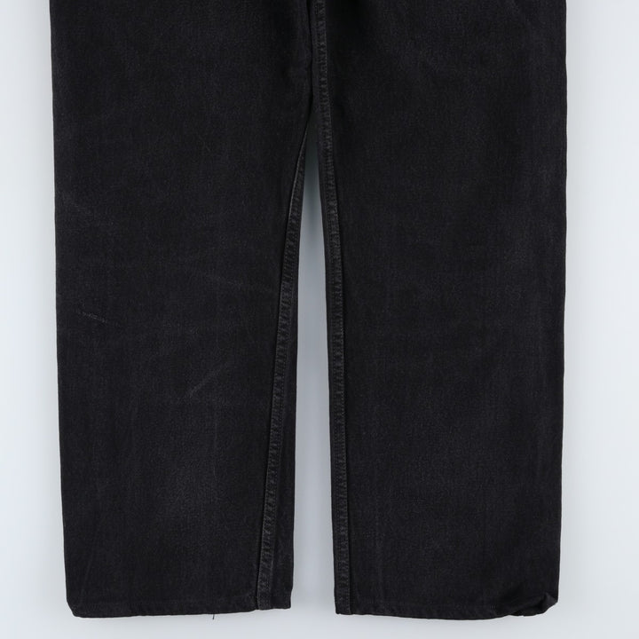 90'S Levi's 505-0260 Regular Fit Straight Leg Black Denim Tapered Jeans, Made in USA, Men's Size W37 (approx.) cotton black type Vintage Second Hand