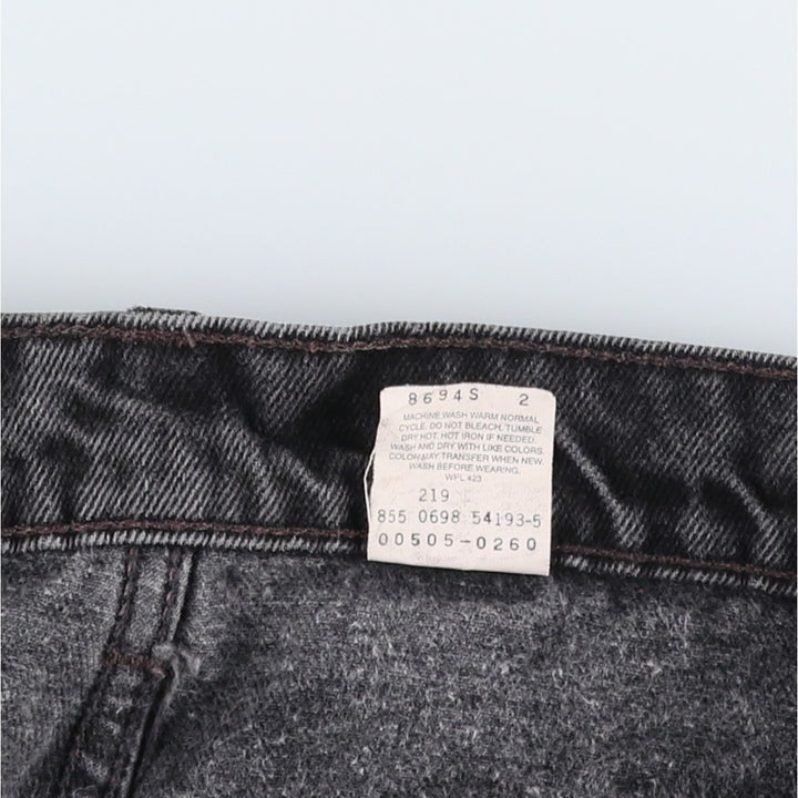 90'S Levi's 505-0260 Regular Fit Straight Leg Black Denim Tapered Jeans, Men's Size W33 (approx.) cotton Charcoal Vintage Second Hand