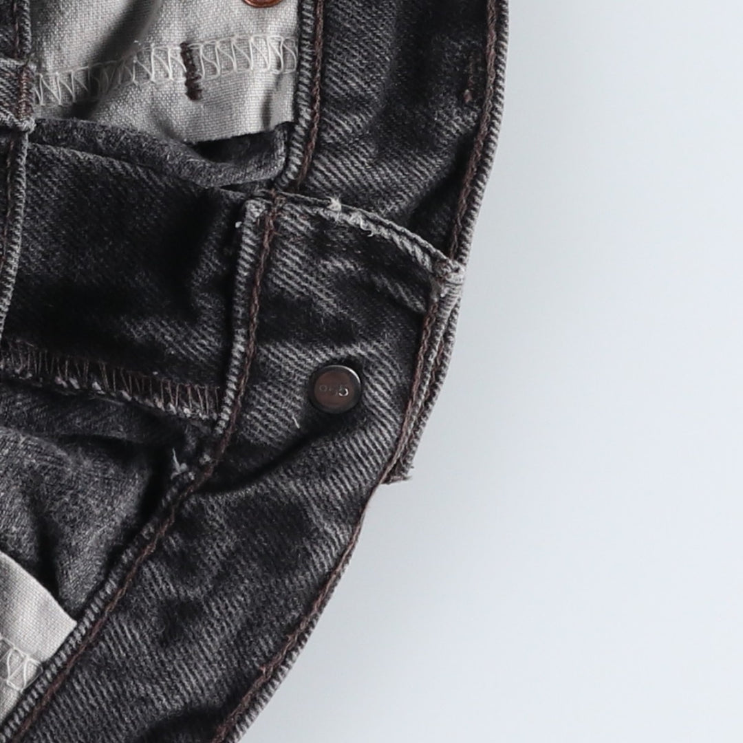 90'S Levi's 505-0260 Regular Fit Straight Leg Black Denim Tapered Jeans, Men's Size W33 (approx.) cotton Charcoal Vintage Second Hand