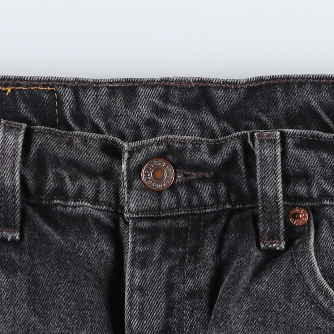 90'S Levi's 505-0260 Regular Fit Straight Leg Black Denim Tapered Jeans, Men's Size W33 (approx.) cotton Charcoal Vintage Second Hand