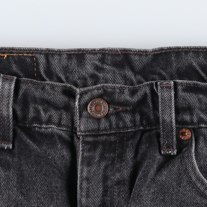 90'S Levi's 505-0260 Regular Fit Straight Leg Black Denim Tapered Jeans, Men's Size W33 (approx.) cotton Charcoal Vintage Second Hand