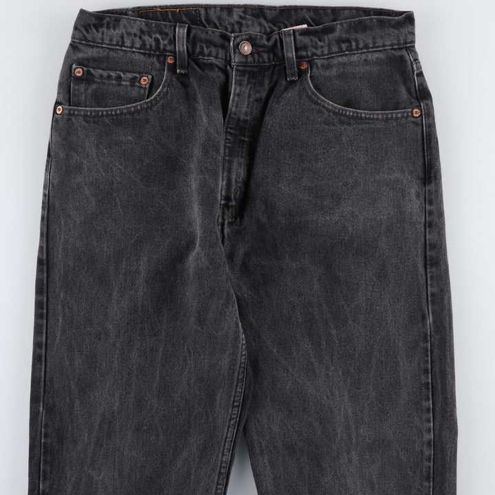 90'S Levi's 505-0260 Regular Fit Straight Leg Black Denim Tapered Jeans, Men's Size W33 (approx.) cotton Charcoal Vintage Second Hand