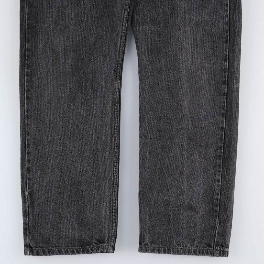 90'S Levi's 505-0260 Regular Fit Straight Leg Black Denim Tapered Jeans, Men's Size W33 (approx.) cotton Charcoal Vintage Second Hand