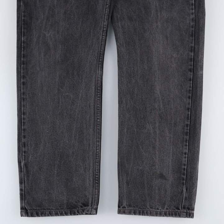 90'S Levi's 505-0260 Regular Fit Straight Leg Black Denim Tapered Jeans, Men's Size W33 (approx.) cotton Charcoal Vintage Second Hand