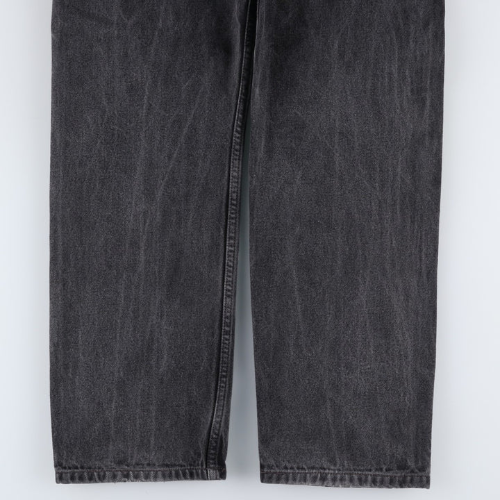 90'S Levi's 505-0260 Regular Fit Straight Leg Black Denim Tapered Jeans, Men's Size W33 (approx.) cotton Charcoal Vintage Second Hand