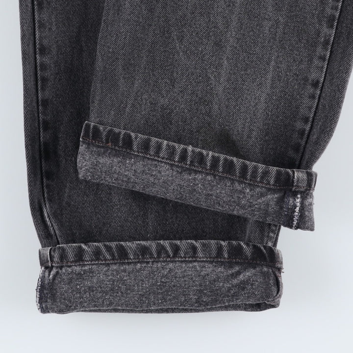 90'S Levi's 505-0260 Regular Fit Straight Leg Black Denim Tapered Jeans, Men's Size W33 (approx.) cotton Charcoal Vintage Second Hand