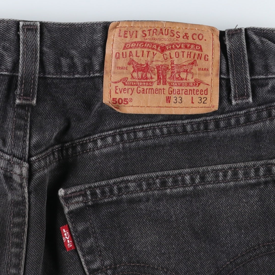 90s-00'S Levi's 505 Black Denim Tapered Jeans, Men's W32 (approx.) unclear Charcoal Vintage Second Hand