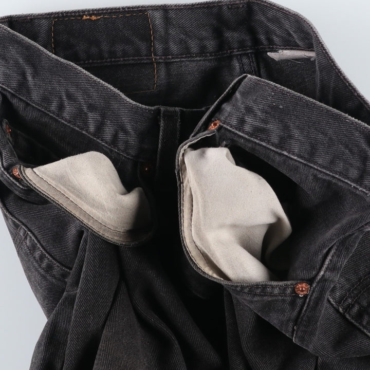 90s-00'S Levi's 505 Black Denim Tapered Jeans, Men's W32 (approx.) unclear Charcoal Vintage Second Hand