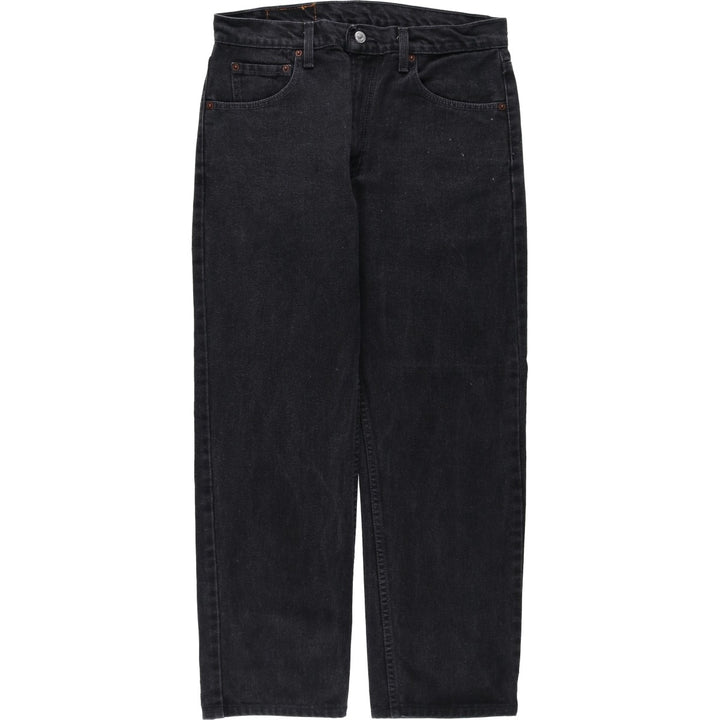 1990'S Levi's 505 Original Fit Black Denim Tapered Jeans, Made in Canada, Men's Size W33 (approx.), Vintage cotton black type Vintage Second Hand