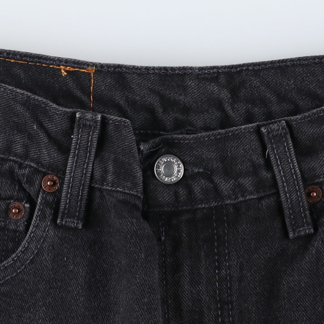 1990'S Levi's 505 Original Fit Black Denim Tapered Jeans, Made in Canada, Men's Size W33 (approx.), Vintage cotton black type Vintage Second Hand