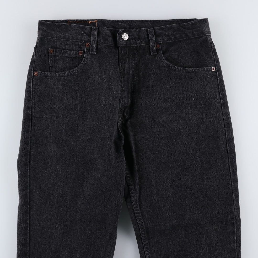 1990'S Levi's 505 Original Fit Black Denim Tapered Jeans, Made in Canada, Men's Size W33 (approx.), Vintage cotton black type Vintage Second Hand