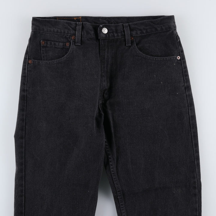 1990'S Levi's 505 Original Fit Black Denim Tapered Jeans, Made in Canada, Men's Size W33 (approx.), Vintage cotton black type Vintage Second Hand