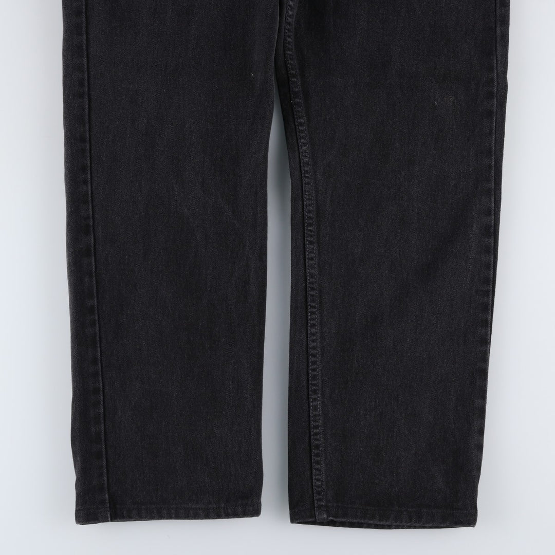 1990'S Levi's 505 Original Fit Black Denim Tapered Jeans, Made in Canada, Men's Size W33 (approx.), Vintage cotton black type Vintage Second Hand