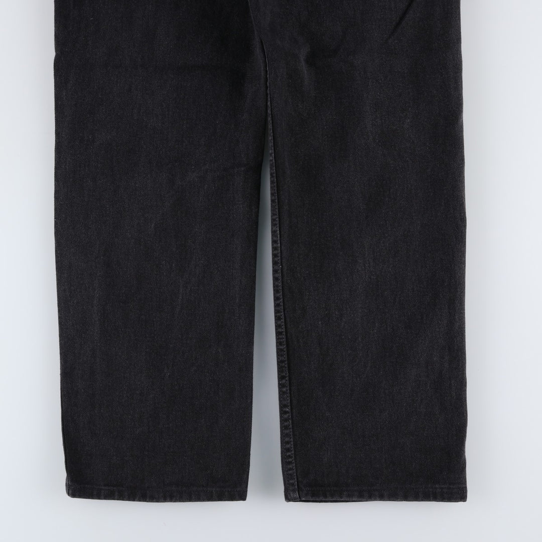 1990'S Levi's 505 Original Fit Black Denim Tapered Jeans, Made in Canada, Men's Size W33 (approx.), Vintage cotton black type Vintage Second Hand