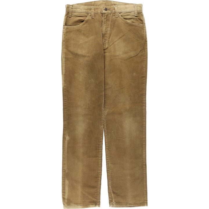 1990'S Levi's 519-1529 Corduroy Pants, Made in USA, Men's Size W33 (approx.), Vintage cotton Khaki type beige Vintage Second Hand