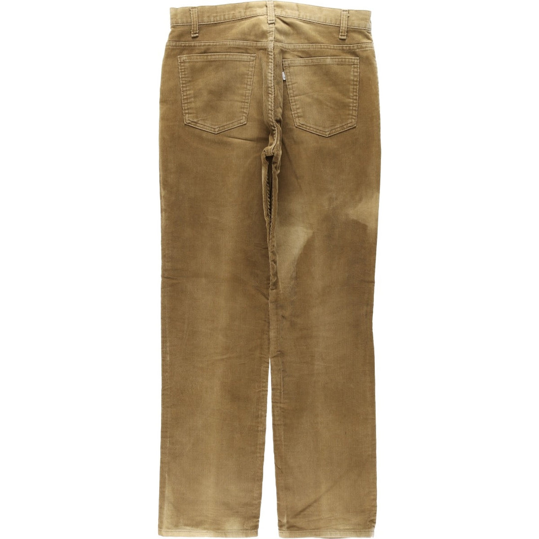 1990'S Levi's 519-1529 Corduroy Pants, Made in USA, Men's Size W33 (approx.), Vintage cotton Khaki type beige Vintage Second Hand