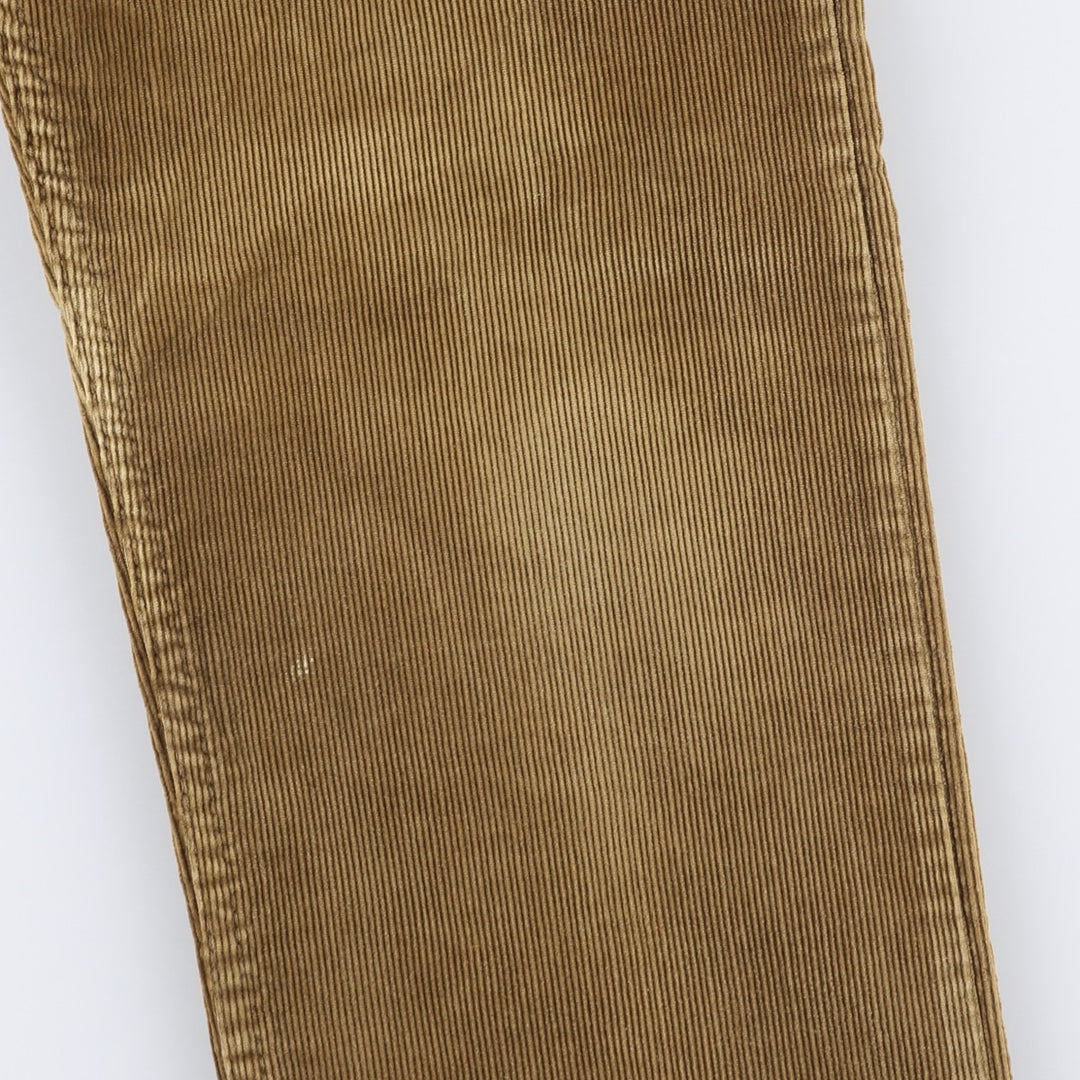 1990'S Levi's 519-1529 Corduroy Pants, Made in USA, Men's Size W33 (approx.), Vintage cotton Khaki type beige Vintage Second Hand