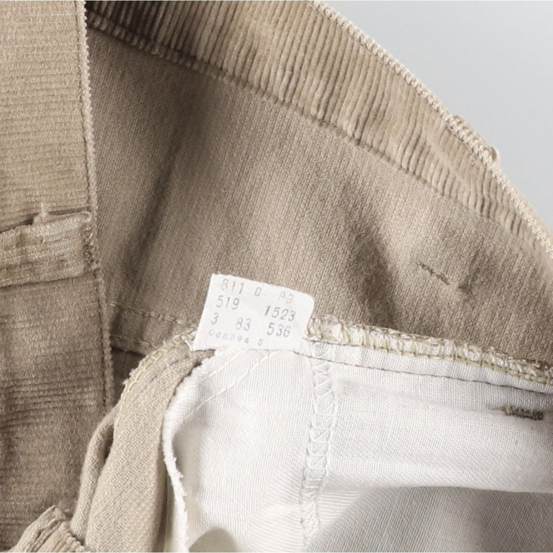 ~1990'S Levi's 519-1523 Corduroy Pants, Men's W32 (approx.), Vintage unclear Khaki type beige Vintage Second Hand