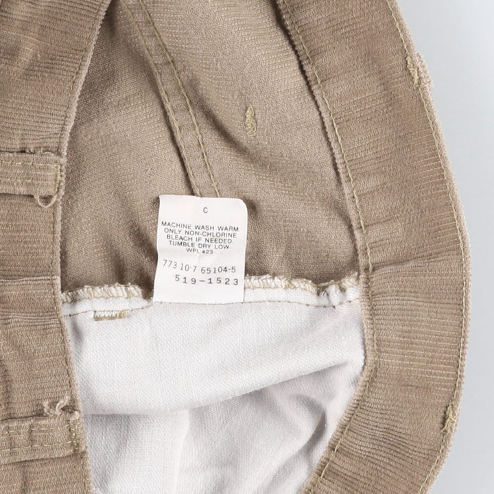 1990'S Levi's 519-1523 Corduroy Pants, Made in USA, Men's Size W33 (approx.), Vintage cotton Khaki type Vintage Second Hand