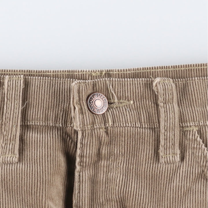 1990'S Levi's 519-1523 Corduroy Pants, Made in USA, Men's Size W33 (approx.), Vintage cotton Khaki type Vintage Second Hand