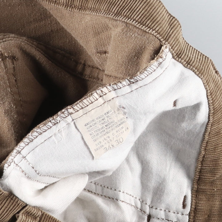 Levi's 519-1529 Corduroy Pants, Men's Size W33 (approx.) unclear Khaki type beige Vintage Second Hand