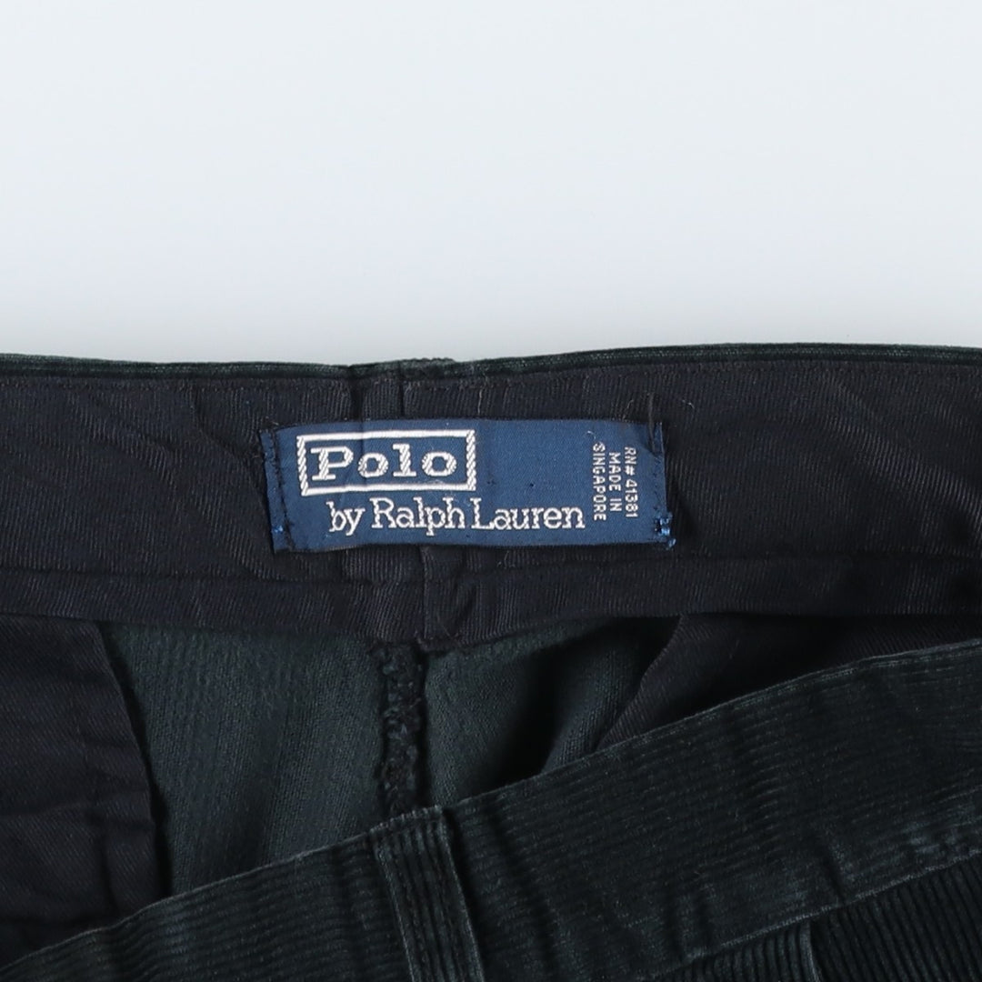 Ralph Lauren POLO by Ralph Lauren Corduroy Pants Men's W31 cotton Green type dark green Vintage Second Hand