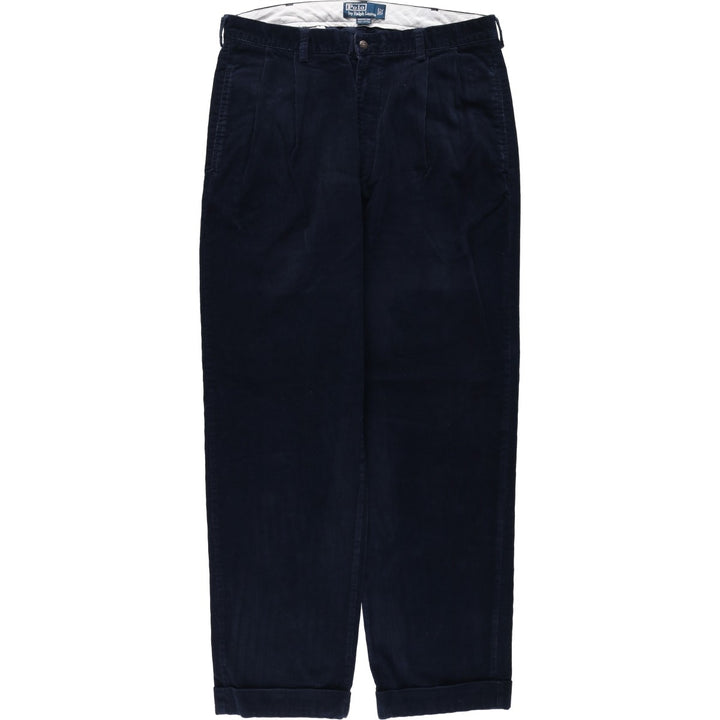 Ralph Lauren POLO by Ralph Lauren HAMOND PANT Corduroy Pants, Men's W35 (approx.) cotton navy blue type Vintage Second Hand