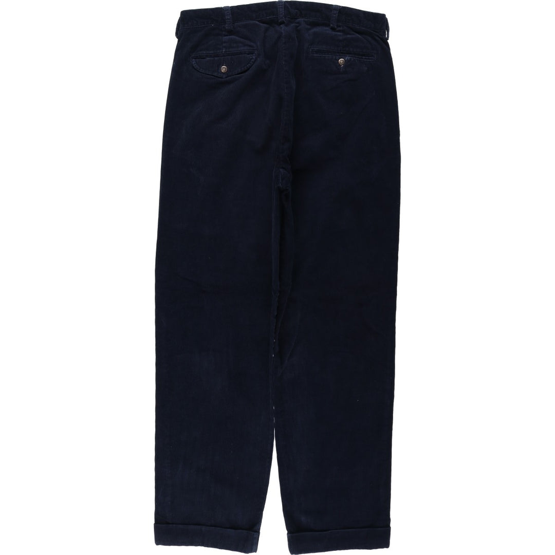 Ralph Lauren POLO by Ralph Lauren HAMOND PANT Corduroy Pants, Men's W35 (approx.) cotton navy blue type Vintage Second Hand