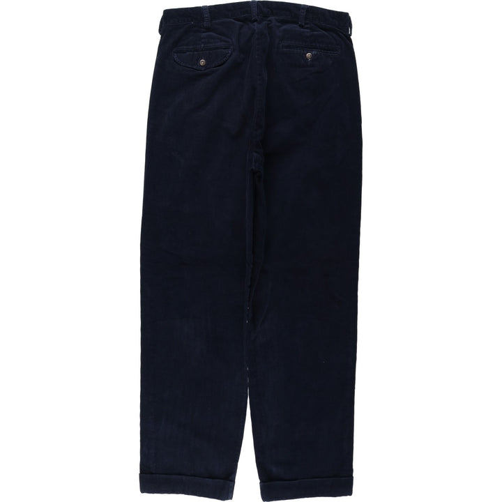 Ralph Lauren POLO by Ralph Lauren HAMOND PANT Corduroy Pants, Men's W35 (approx.) cotton navy blue type Vintage Second Hand